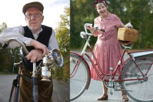 Britt-Marie och Lars-Erik Jonsson älskar att cykla.