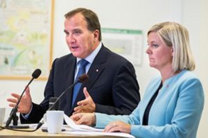 Statsminister Stefan Löven och finansminister Magdalena Andersson.