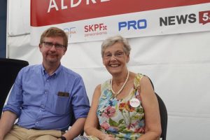 Markus Jäntti och Berit Bölander på Almedalen.