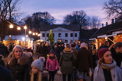 Vacker julmarknad i Fredriksdal.