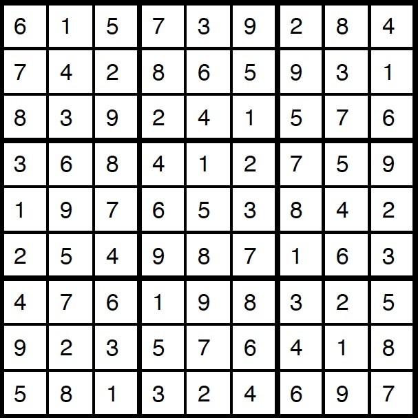 Här&Nu 5/2024 lösning sudoku