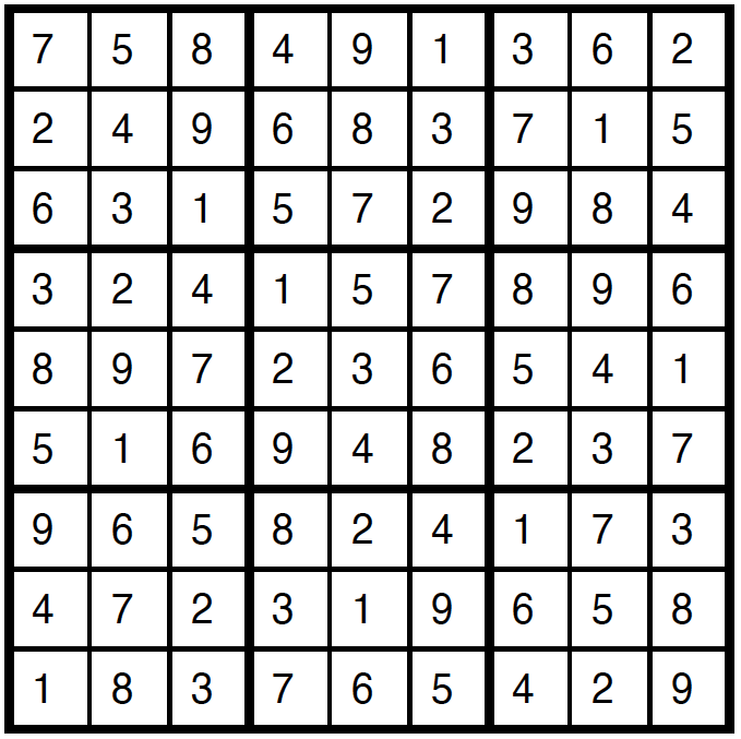 Här&Nu 4/2025 lösning sudoku