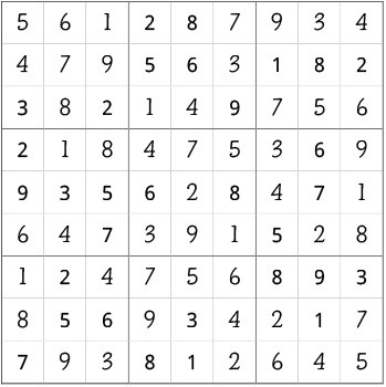 Här&Nu 1/2026 lösning sudoku